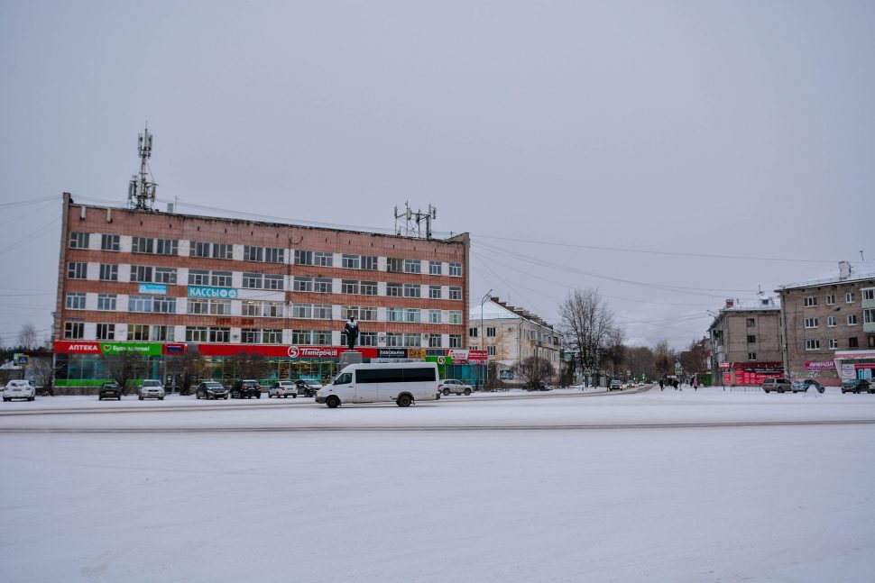 Площадь Ленина в Коряжме